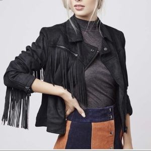 topshop fringe jacket